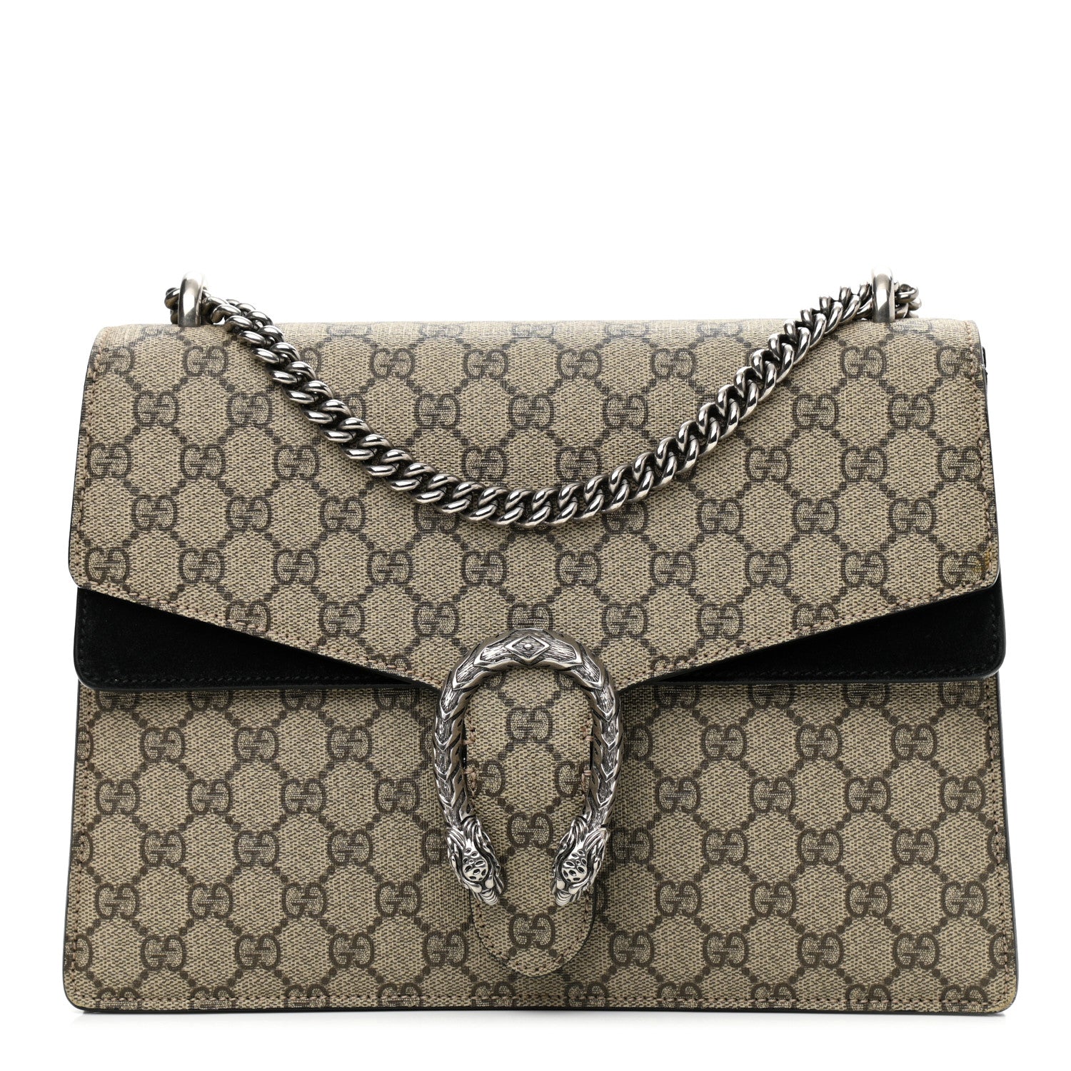Gucci GG Supreme Monogram Medium Dionysus Shoulder Bag Black 1 of 11