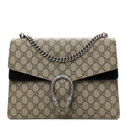 Gucci GG Supreme Monogram Medium Dionysus Shoulder Bag Black 1 of 11