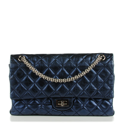 Chanel Metallic Aged Calfskin Quilted 2.55 Reissue 226 Flap Blue 1 of 7