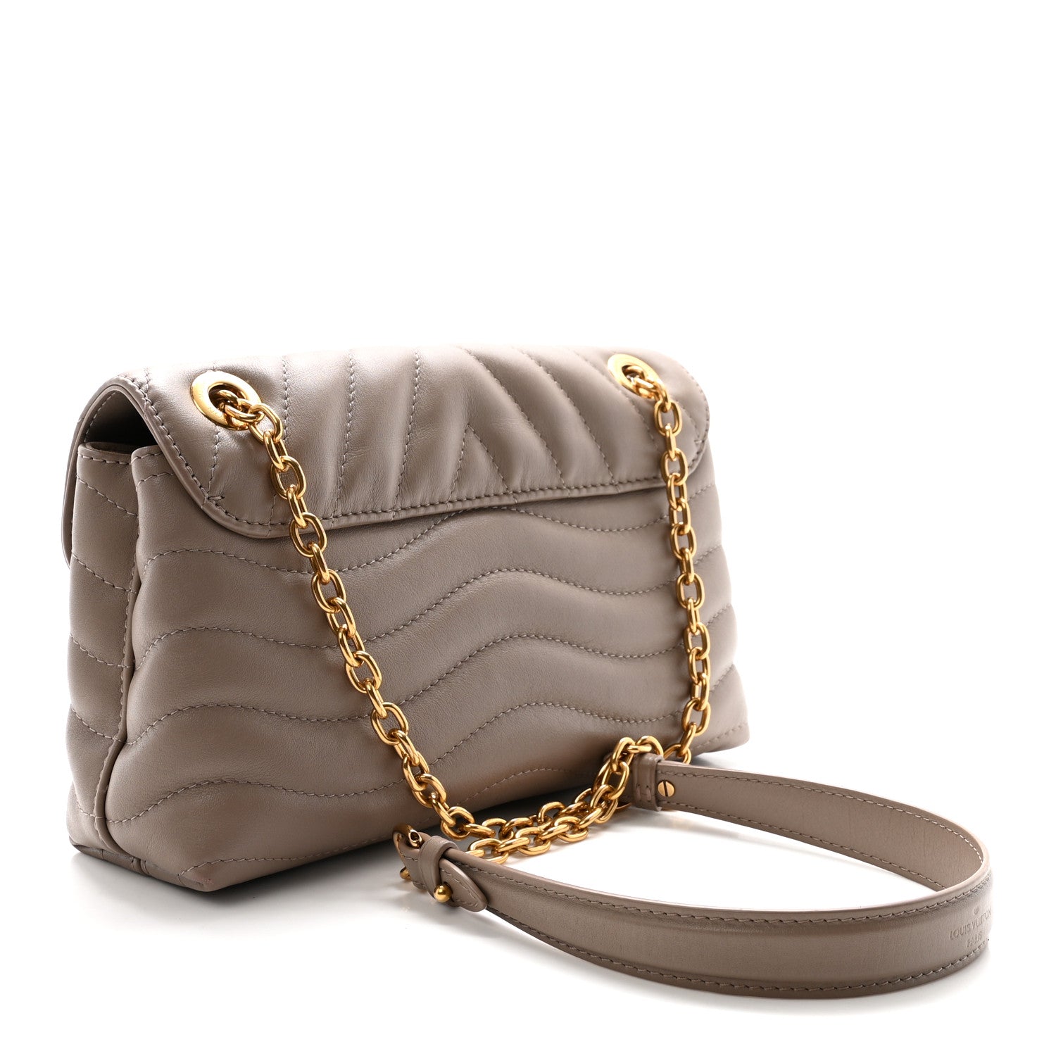 Louis Vuitton Calfskin LV New Wave Chain Bag Taupe 3 of 9