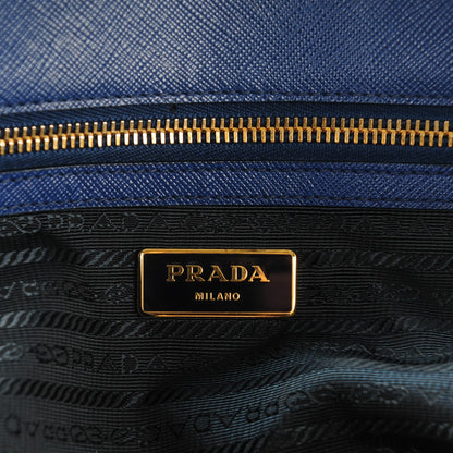 Prada Saffiano Lux Extra Large Galleria Double Zip Tote Bluette 6 of 10