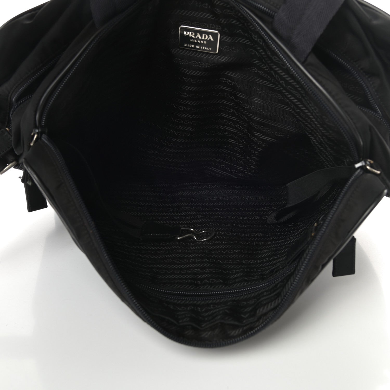 Prada Tessuto Nylon Travel Briefcase Black 6 of 11