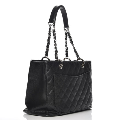 Chanel Caviar Quilted Grand Shopping Tote GST Black 3 of 8