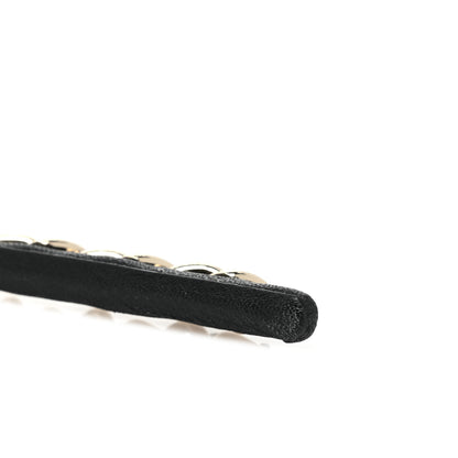 Chanel Metal Lambskin CC Turnlock Chain Headband Gold Black 6 of 6