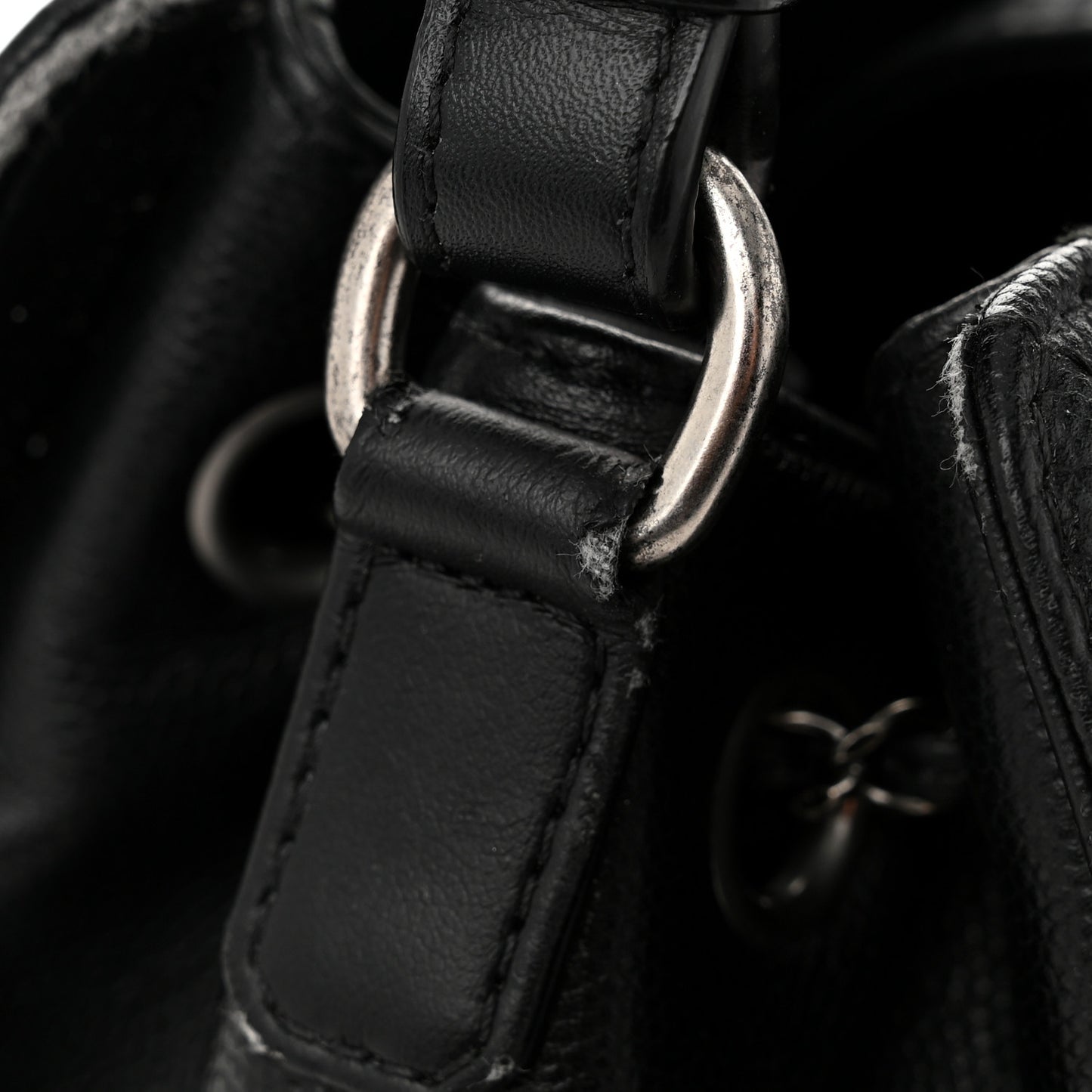 Caviar Quilted Small CC Bucket Bag Black