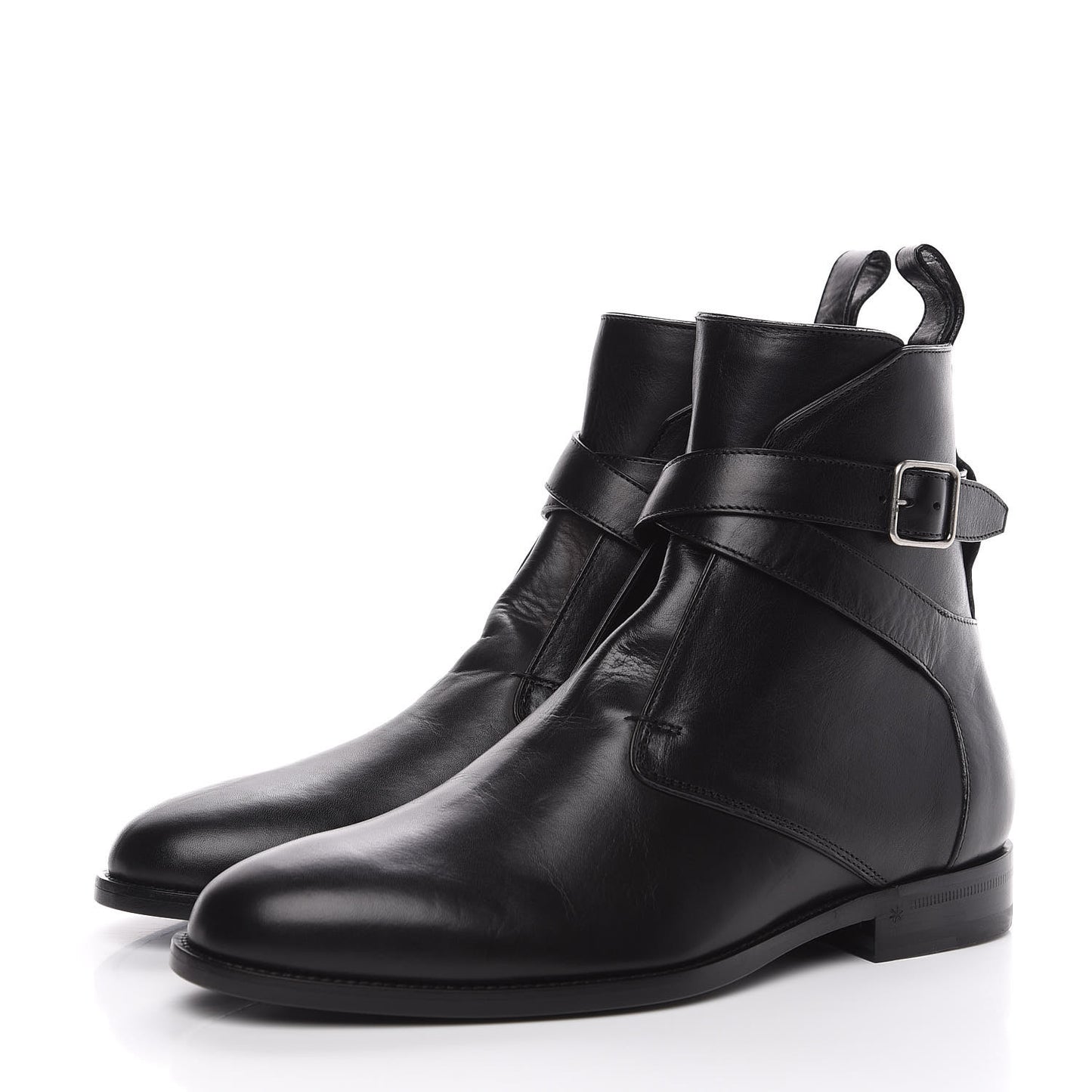 Calfskin Dare 25 Jodhpur Ankle Boots 40 Black