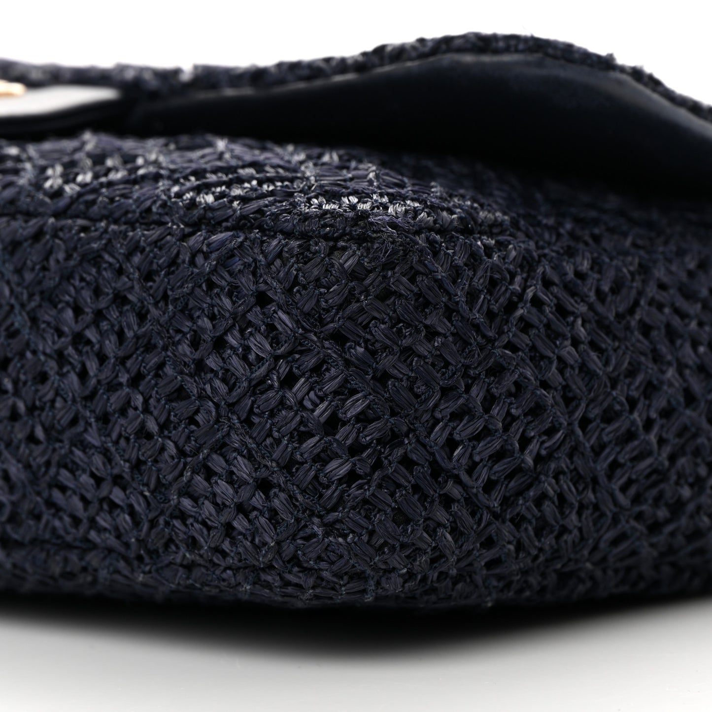 Woven Nylon Medium Single Flap Blue