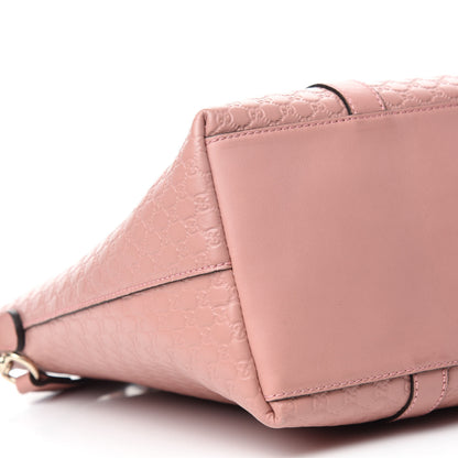 Gucci Soft Microguccissima Medium Zippered Satchel Soft Pink 6 of 10
