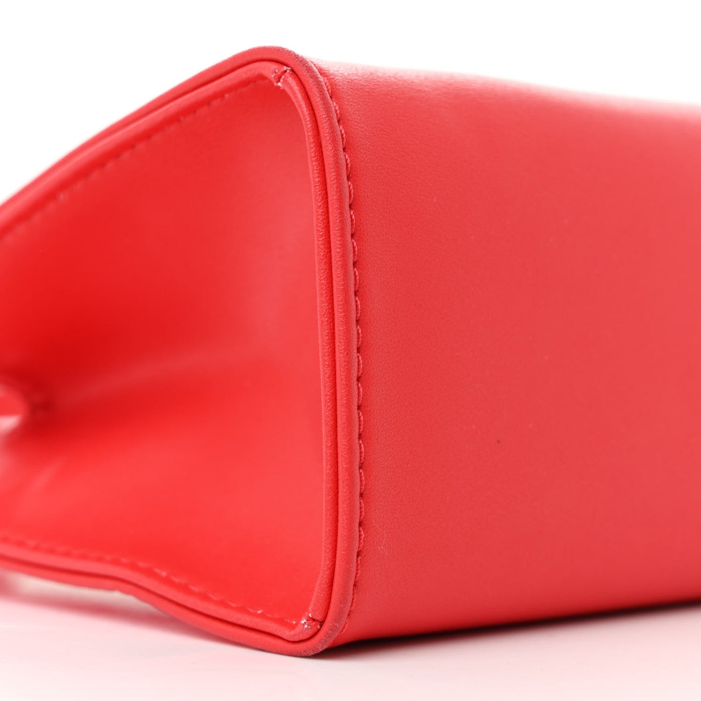 Vegan Leather Small Shopping Bag Red