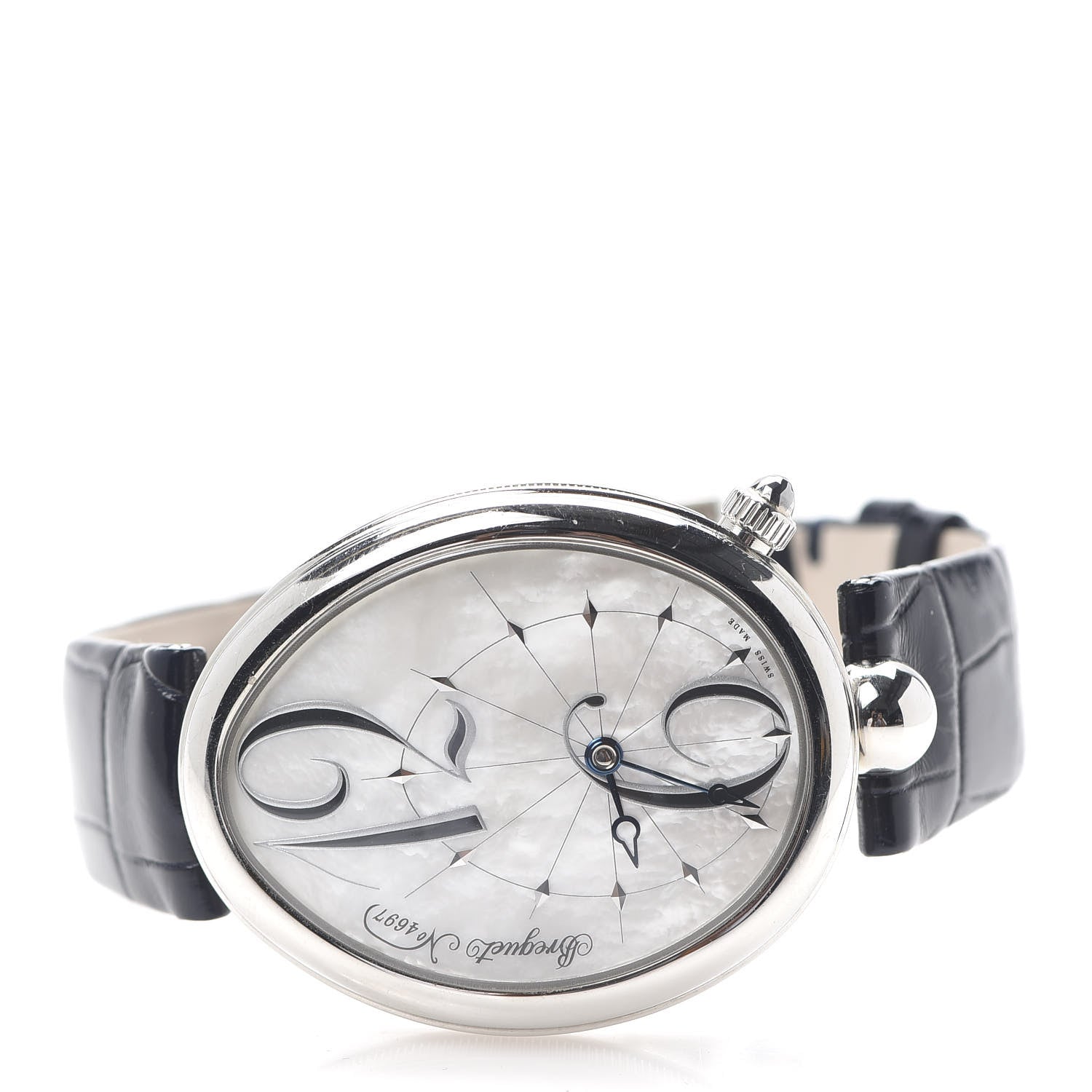 Breguet Stainless Steel Alligator Mother of Pearl 36mm Reine de Naples Automatic Watch 8967ST/58/986 3 of 9
