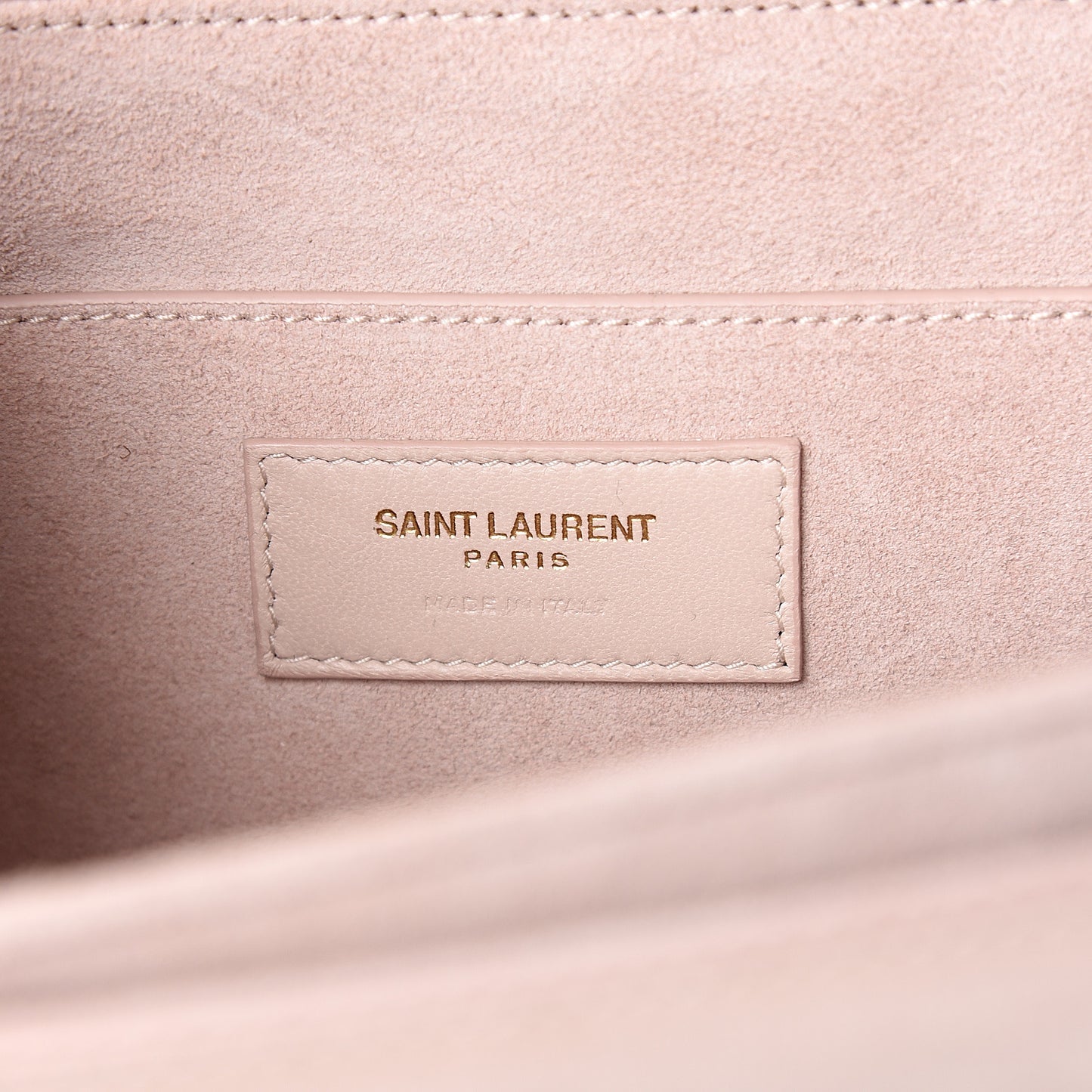 Smooth Calfskin Suede Medium Bellechasse Bag Marble Pink