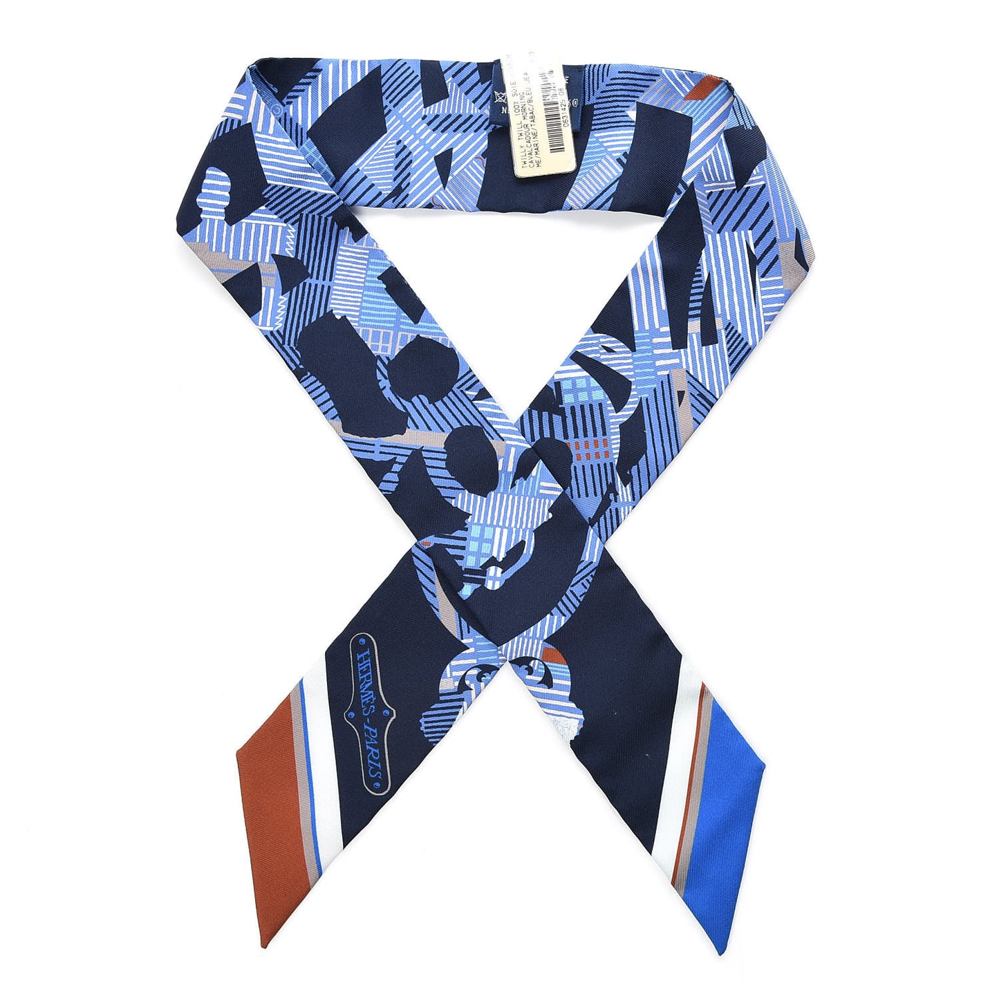 Silk Cavalcadour Morning Twilly Marine Tabac Blue Jean