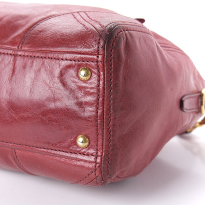 Prada Vitello Shine Shopping Satchel Red 7 of 9