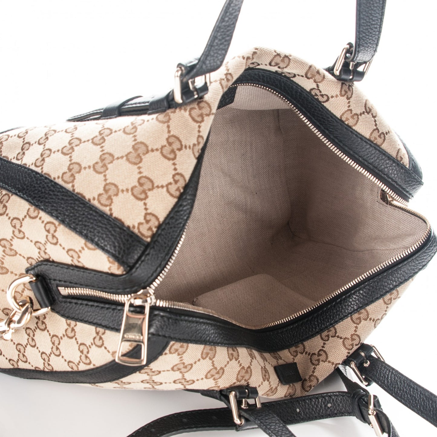 Monogram Cellarius Calfskin Large Boston Beige Ebony Black