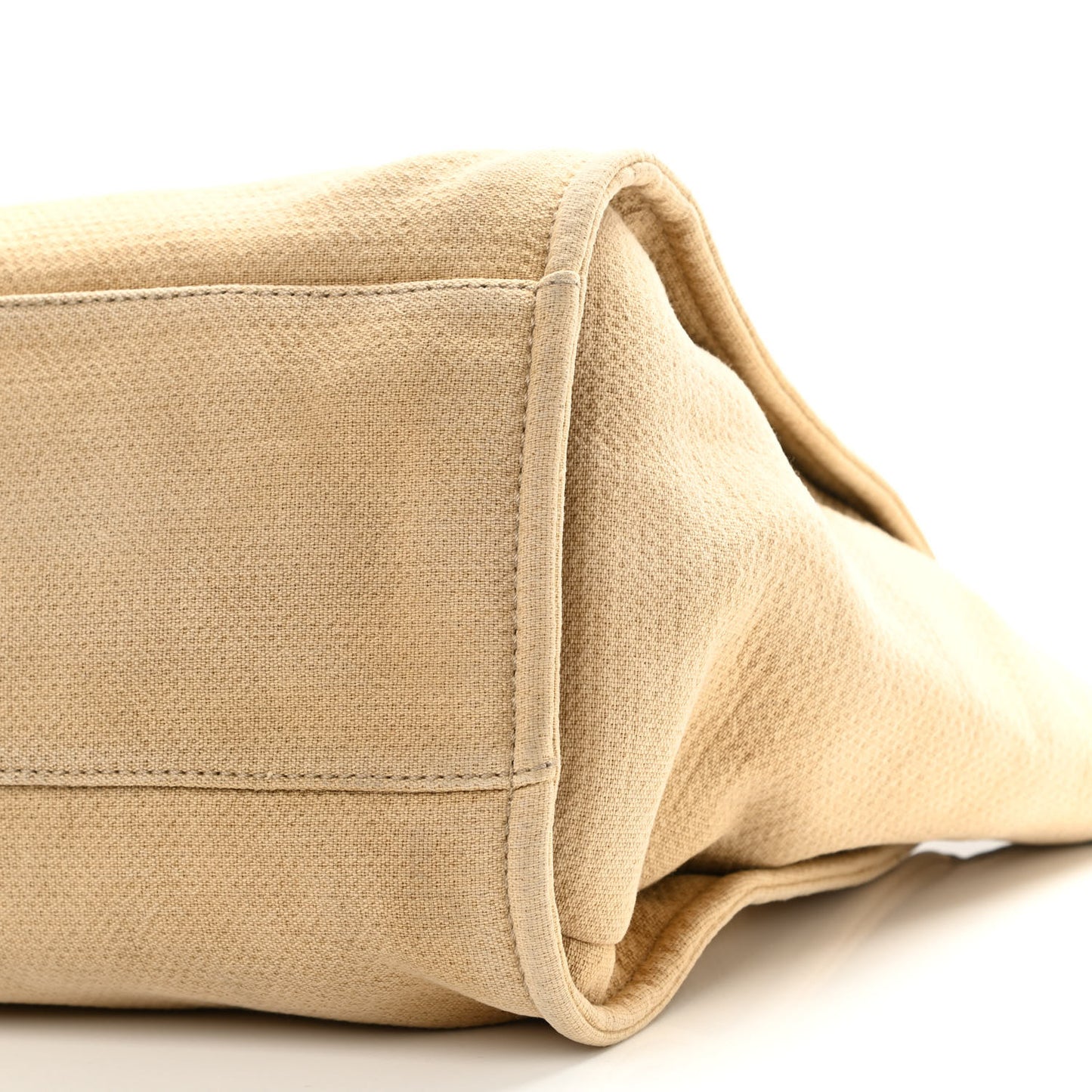 Canvas Medium Deauville Tote Beige Black