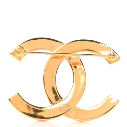 Chanel Metal Paris Button CC Large Brooch Gold 3 of 4