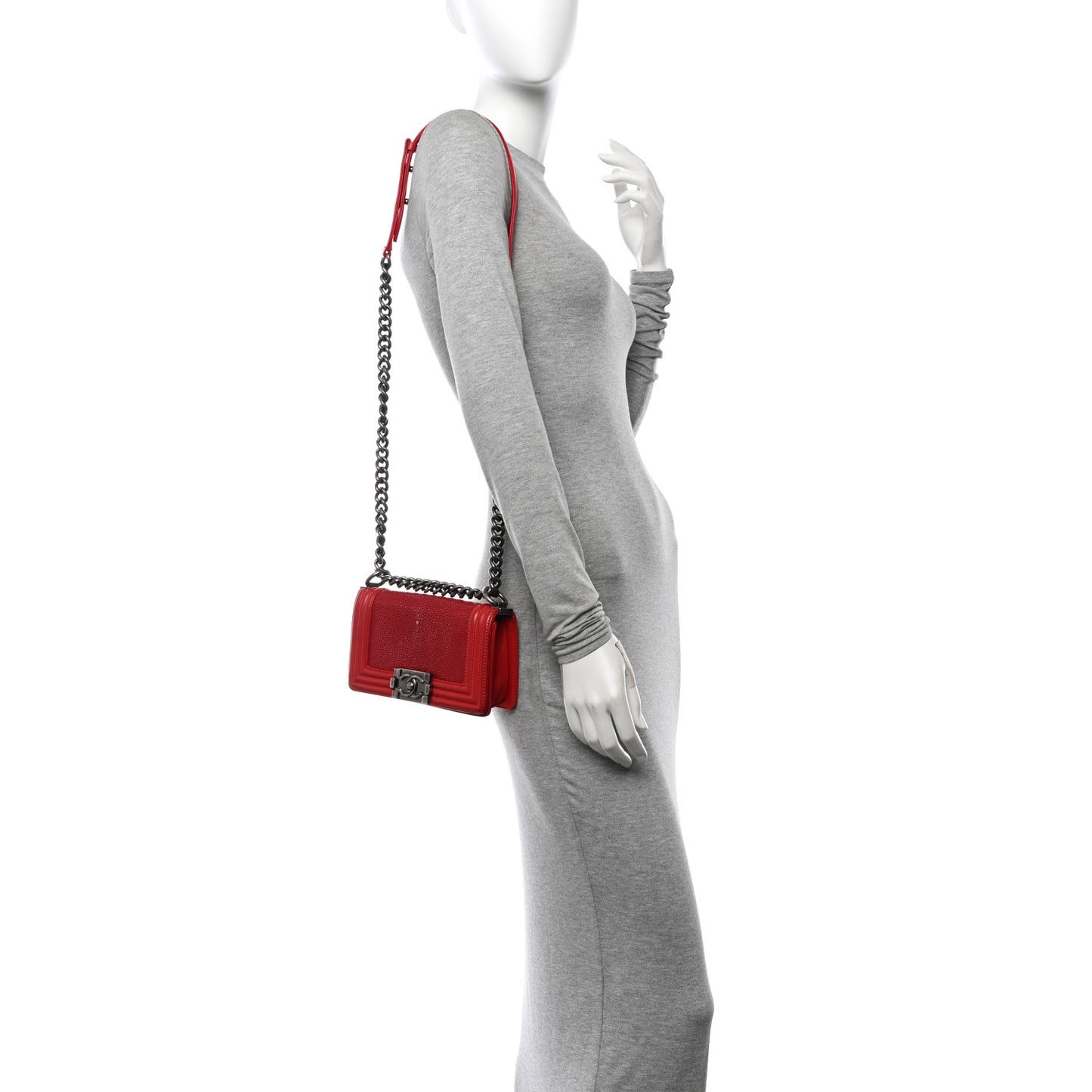 Galuchat Stingray Small Boy Flap Red