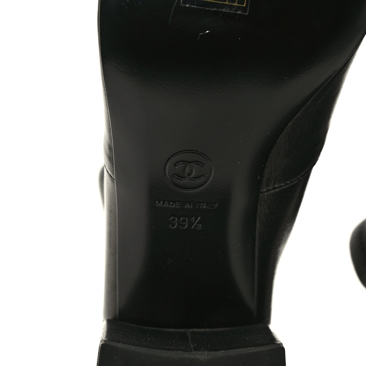 Chanel Lambskin Logo Ankle Boots 39.5 Black 6 of 8