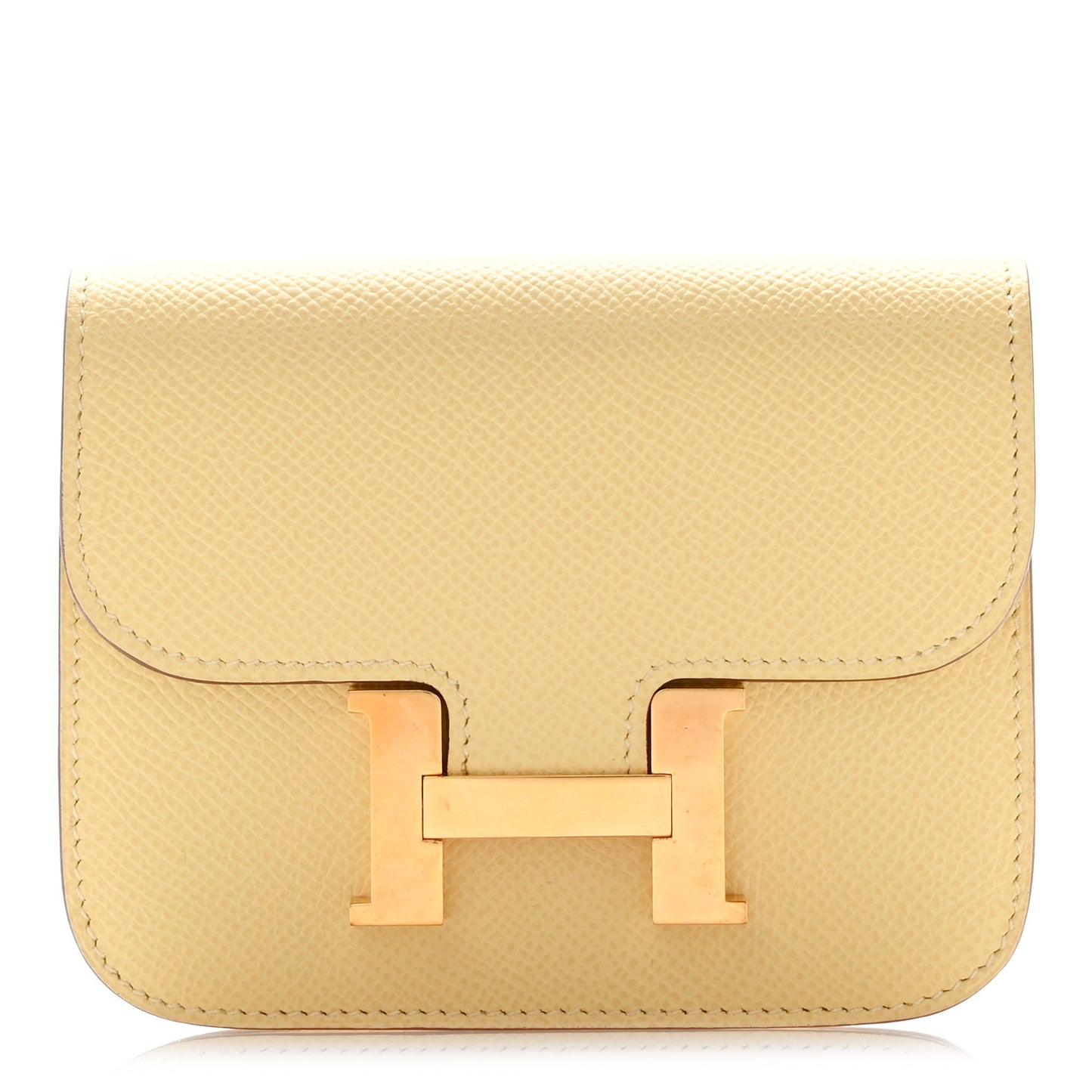 Epsom Constance Slim Wallet Jaune Poussin