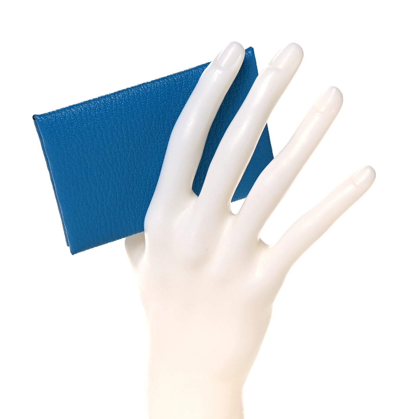 Chevre Mysore Verso Calvi Card Case Bleu Frida Cuivre