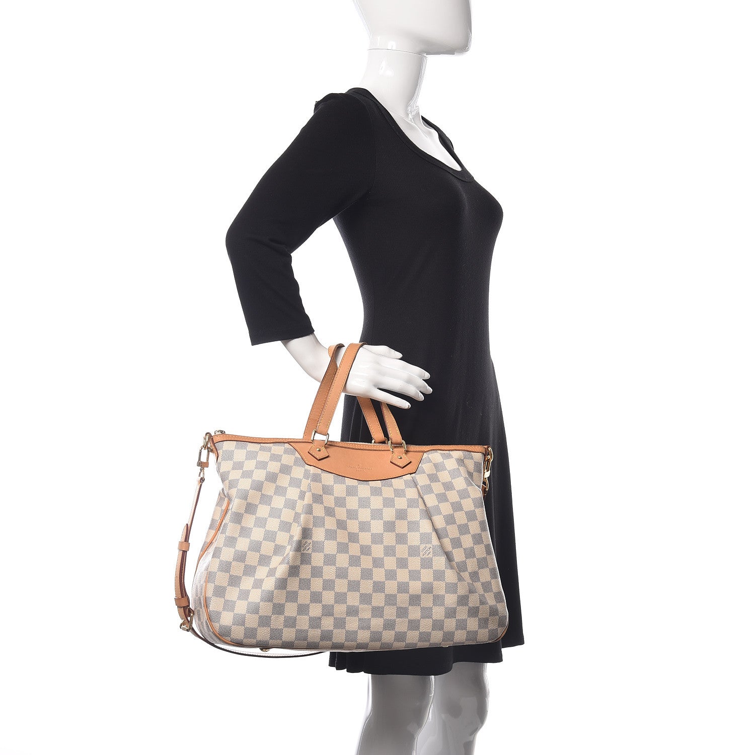 Louis Vuitton Damier Azur Siracusa GM 2 of 13