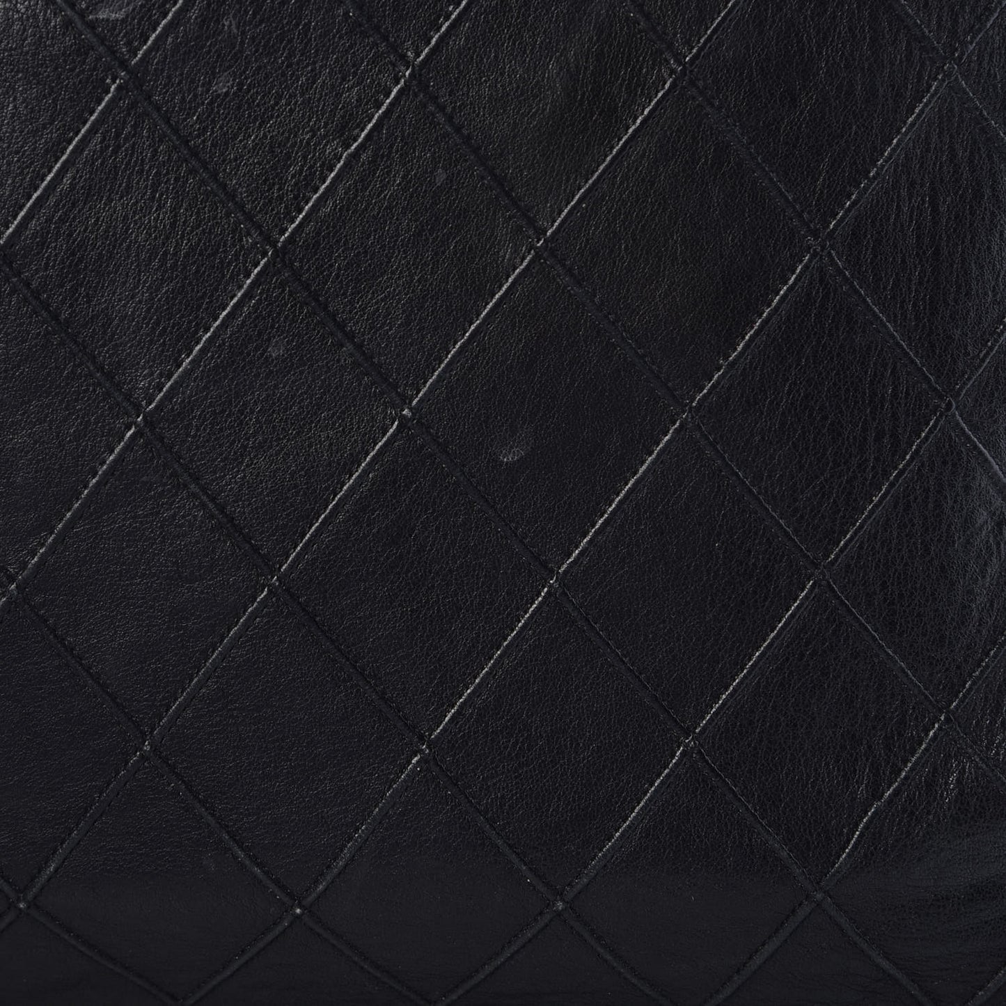 Lambskin Double Stitched Tote Black