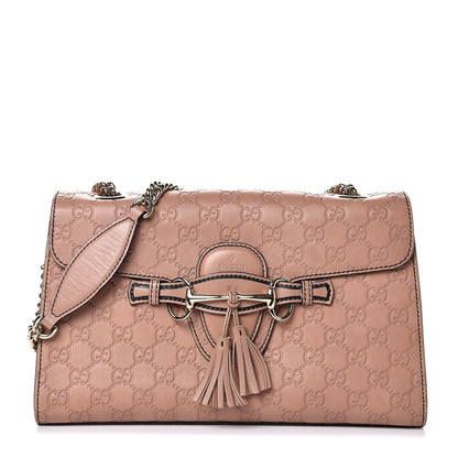 Gucci Guccissima Medium Emily Chain Shoulder Bag Camelia 1 of 8