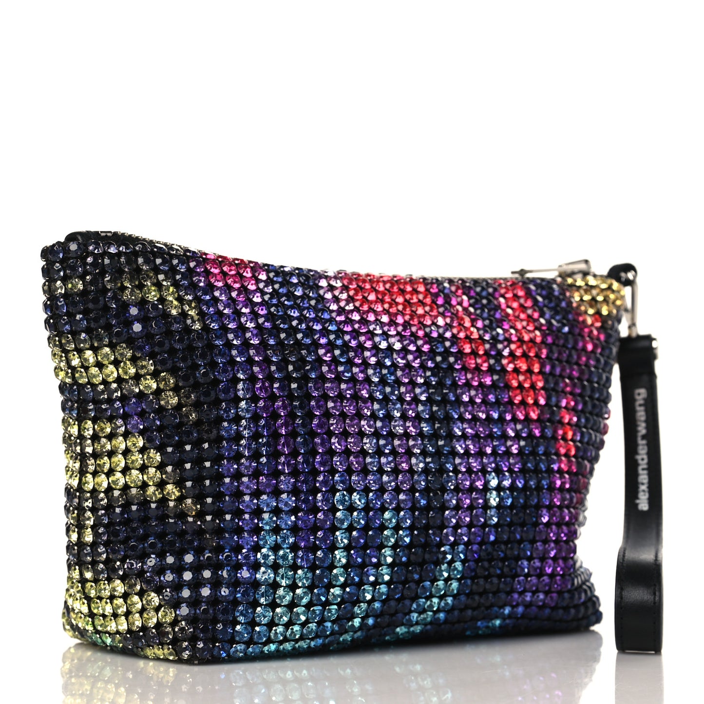 Mesh Crystal Rhinestone Heiress Clutch Multicolor