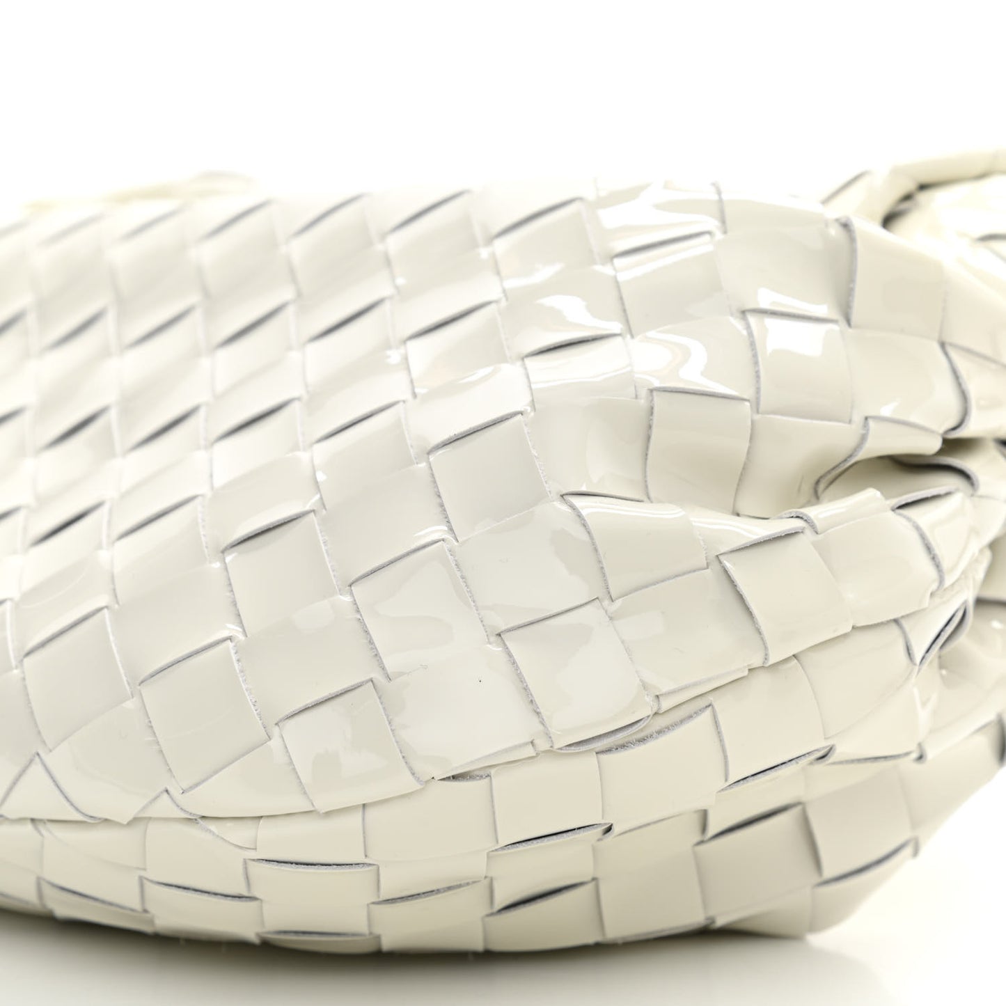 Patent Nappa Intrecciato Mini Jodie White