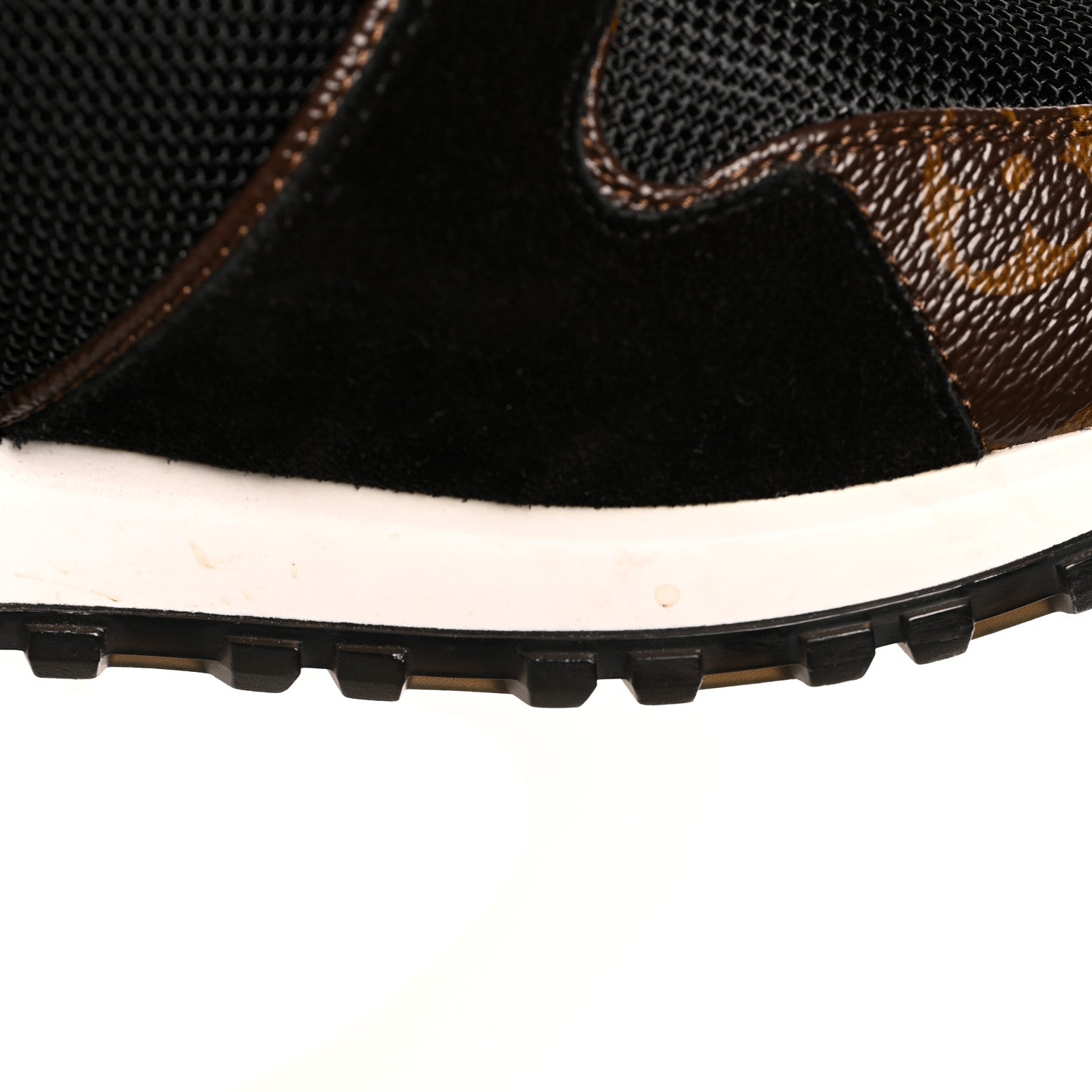 Louis Vuitton Suede Monogram Run Away Sneakers 38 Black 9 of 9