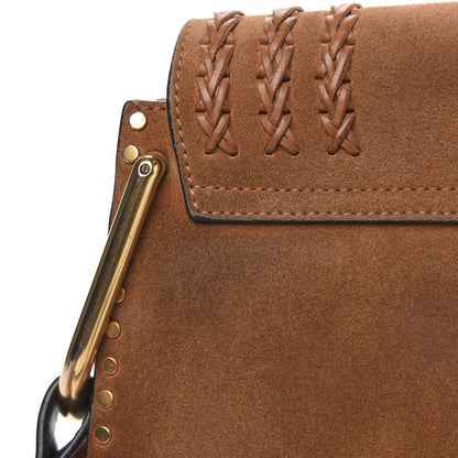 Chloe Suede Calfskin Braided Mini Hudson Shoulder Bag Caramel 11 of 15