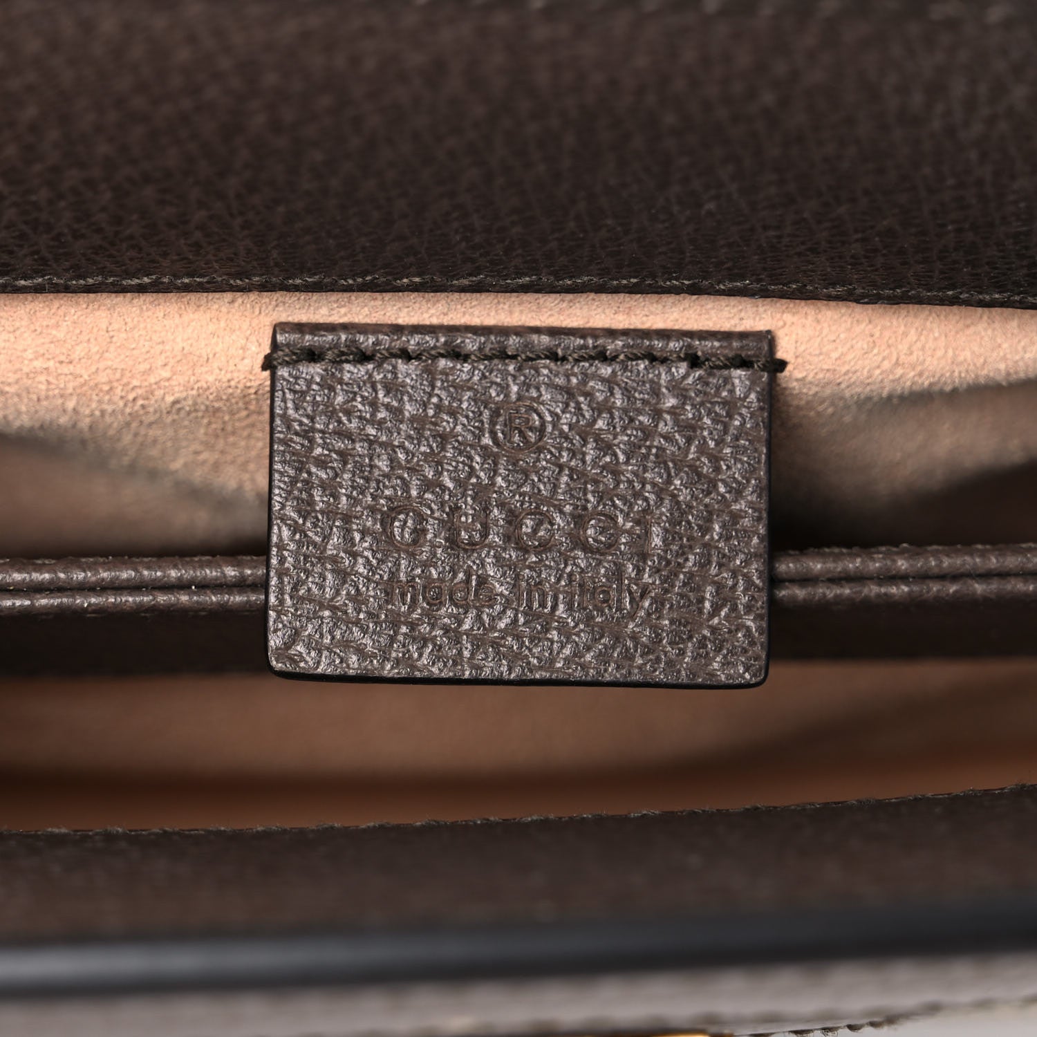 Gucci GG Supreme Monogram Textured Dollar Calfskin Web Mini Ophidia Chain Shoulder Bag Beige Ebony New Acero 6 of 10