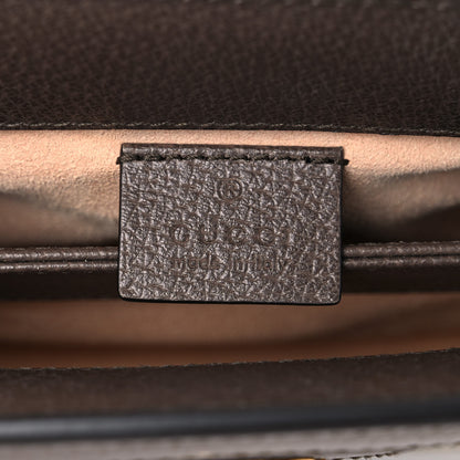Gucci GG Supreme Monogram Textured Dollar Calfskin Web Mini Ophidia Chain Shoulder Bag Beige Ebony New Acero 6 of 10
