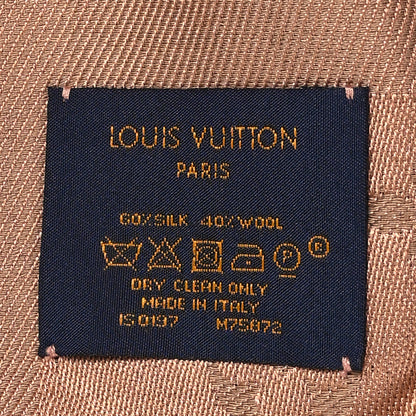 Louis Vuitton Silk Wool Monogram Shawl Cappuccino 3 of 3