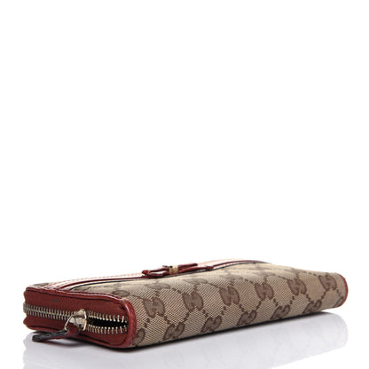 Gucci Monogram Bow Zip Around Wallet Brown 4 of 22