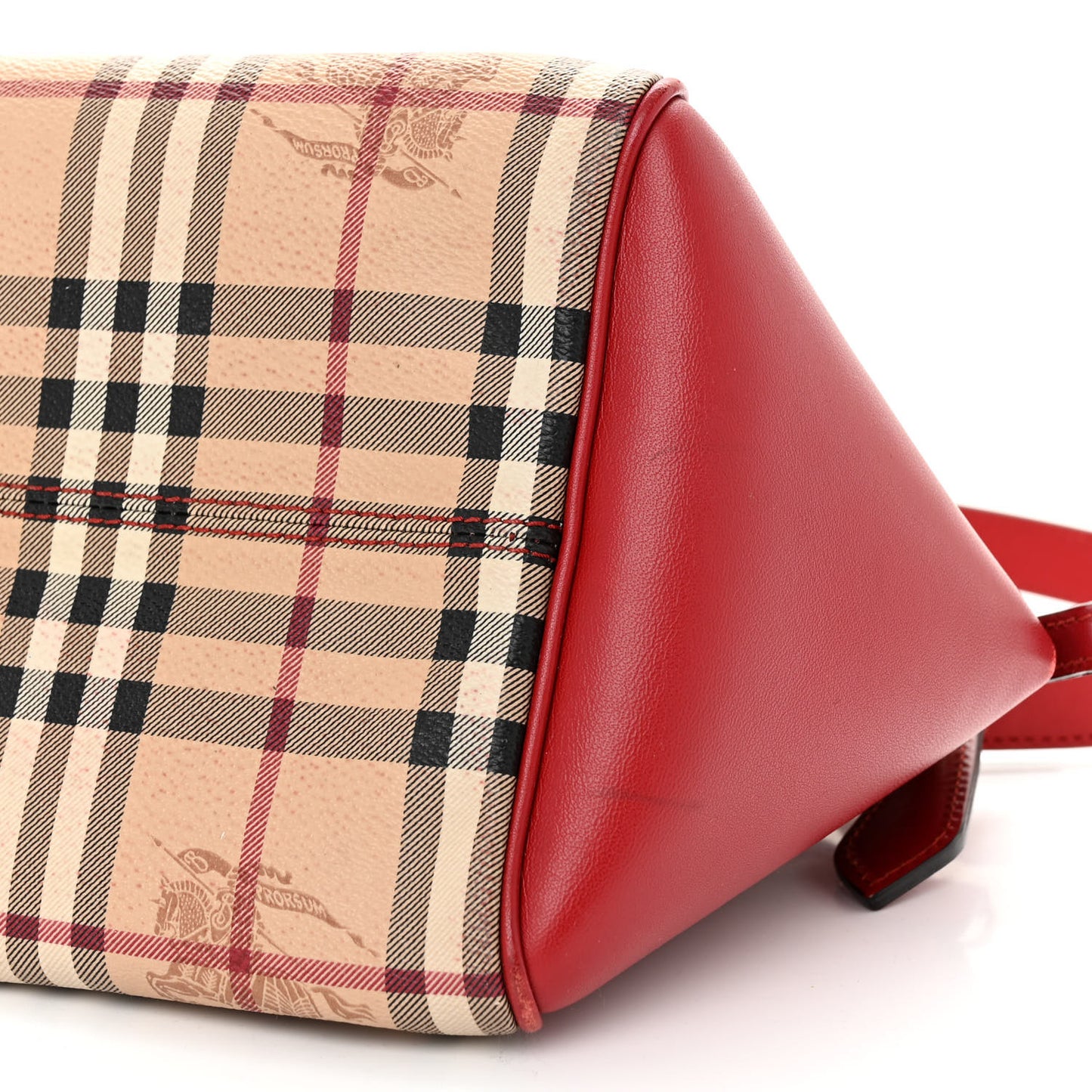 Haymarket Check Small Blaze Satchel Military Red