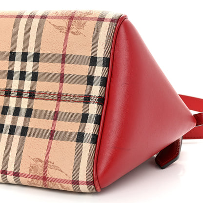 Burberry Haymarket Check Small Blaze Satchel Military Red 11 of 13