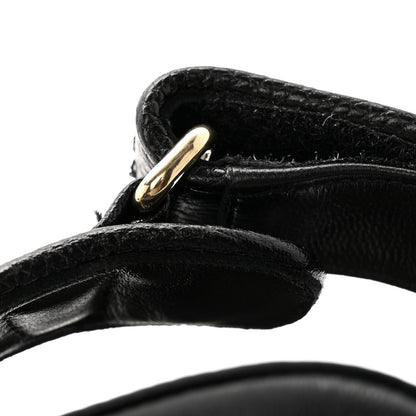 Chanel Grained Calfskin Velcro Dad Sandals 38.5 Black 20 of 24
