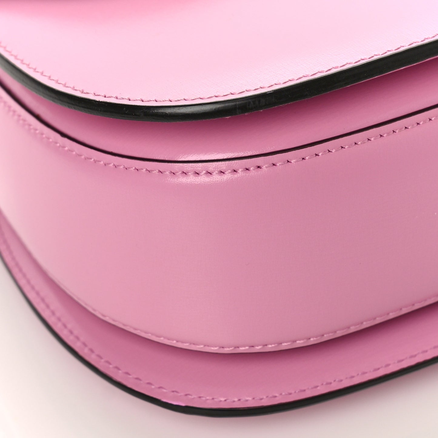 Boarded Dyana Lux Calfskin Web Small Bamboo 1947 Top Handle Bag Nice Pink