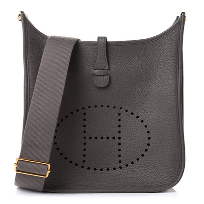 Hermes Taurillon Clemence Evelyne III PM Etain 1 of 9