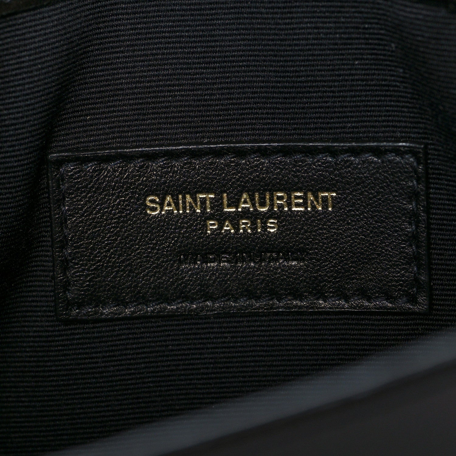 Saint Laurent Smooth Shiny Calfskin Monogram Uptown Pouch Black 7 of 9