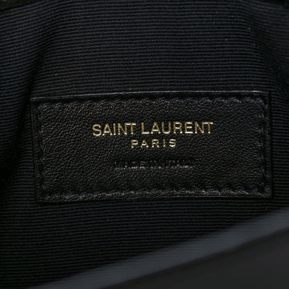 Saint Laurent Smooth Shiny Calfskin Monogram Uptown Pouch Black 7 of 9