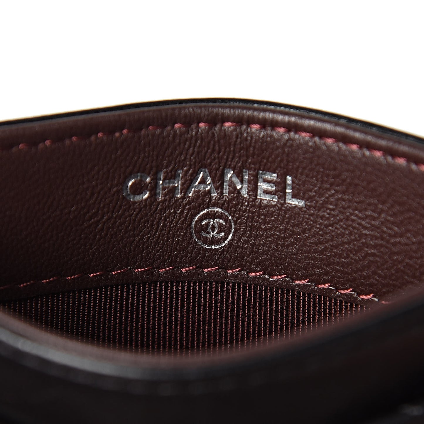 Lambskin Quilted Card Holder Black