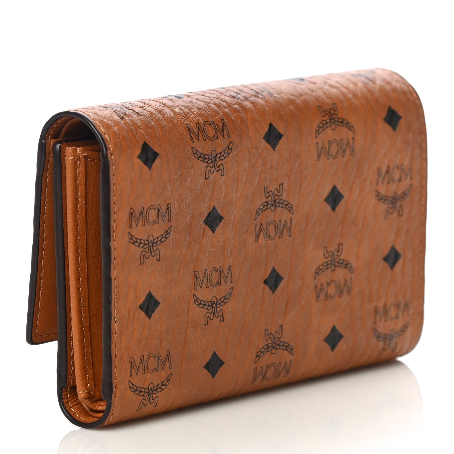 MCM Visetos Trifold Wallet Cognac 3 of 10