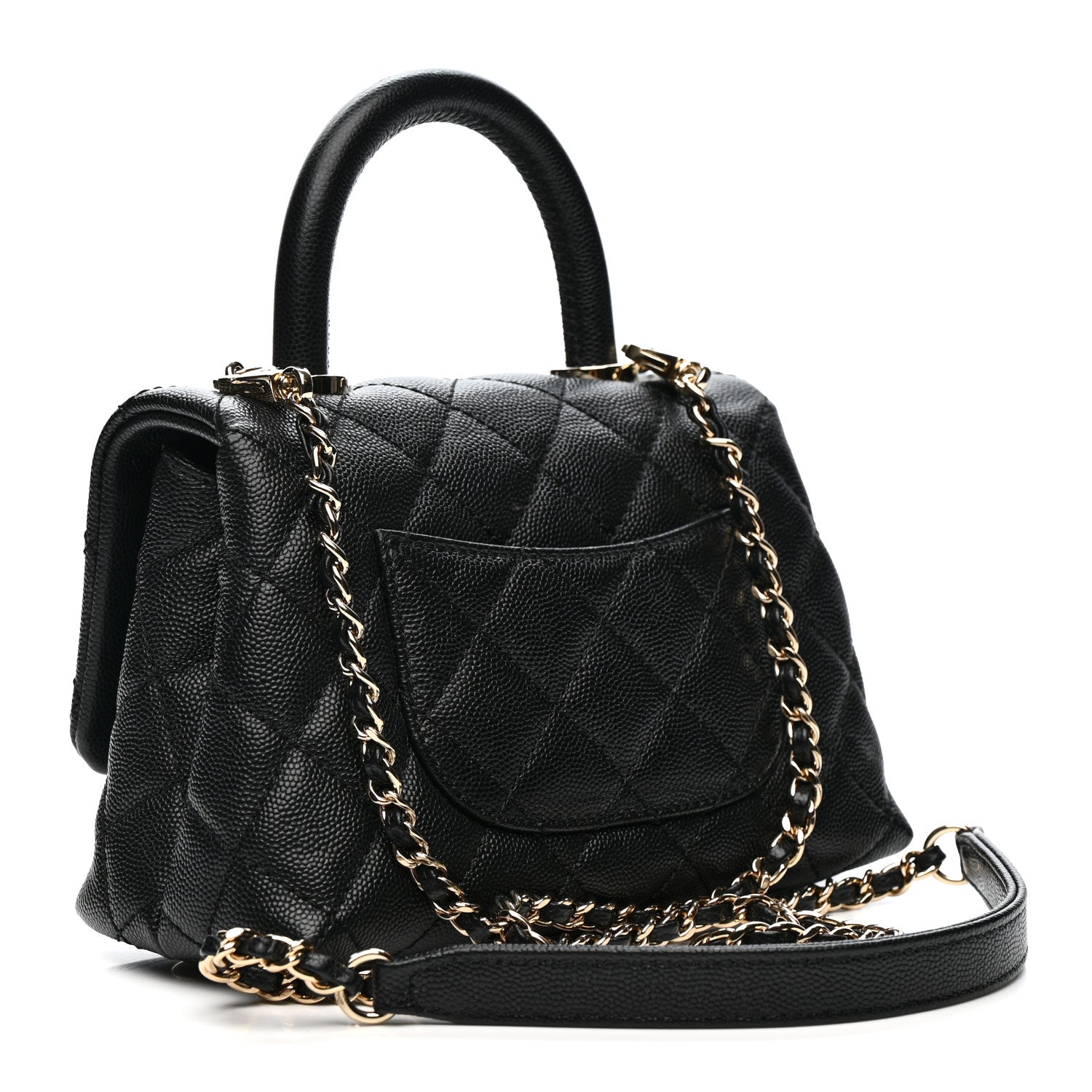 Chanel Caviar Quilted Extra Mini Coco Handle Flap Black 3 of 11
