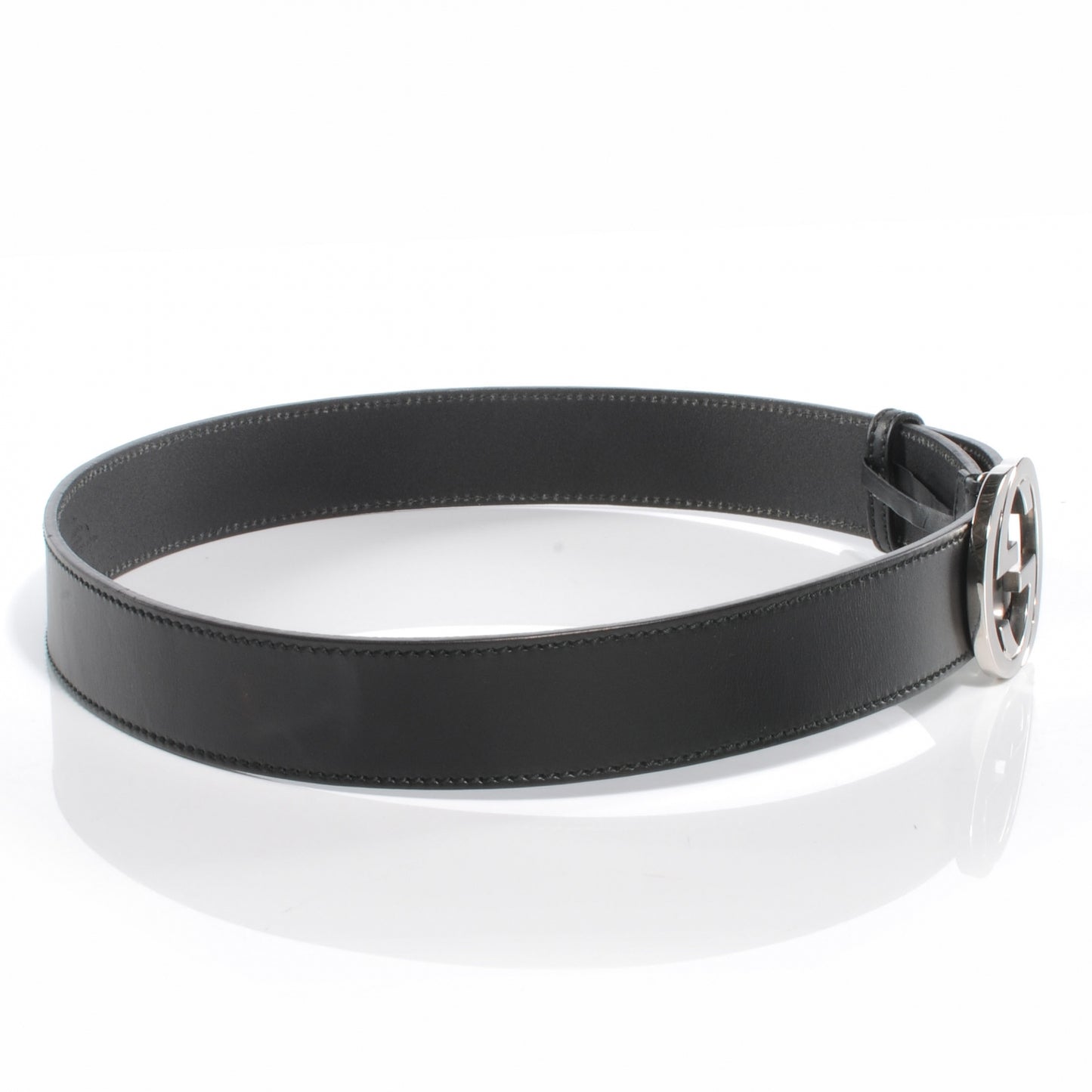 Leather Interlocking G Belt 90 36 Black