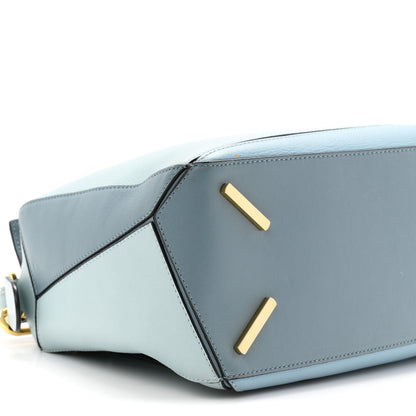 Loewe Calfskin Medium Puzzle Bag Aqua Light Blue Stone Blue 9 of 11