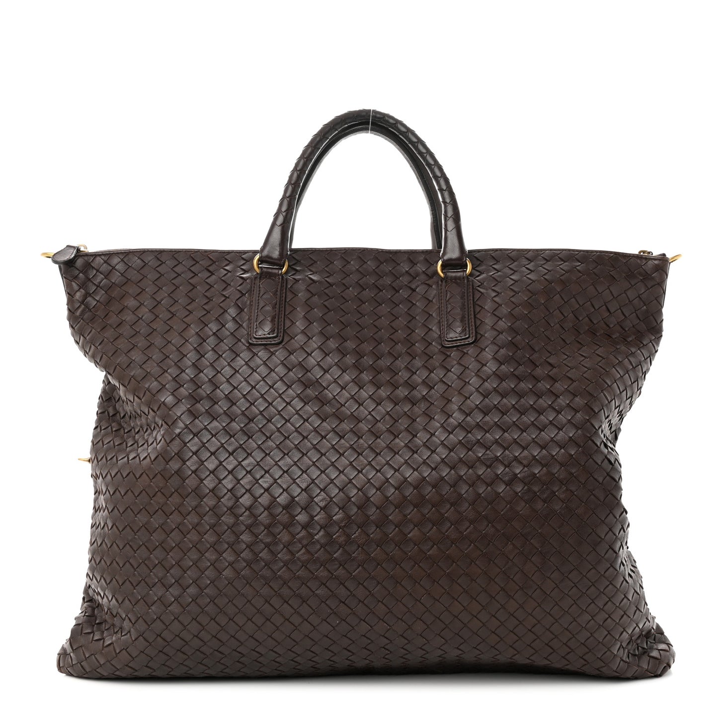 Nappa Intrecciato Maxi Convertible Tote Ebano