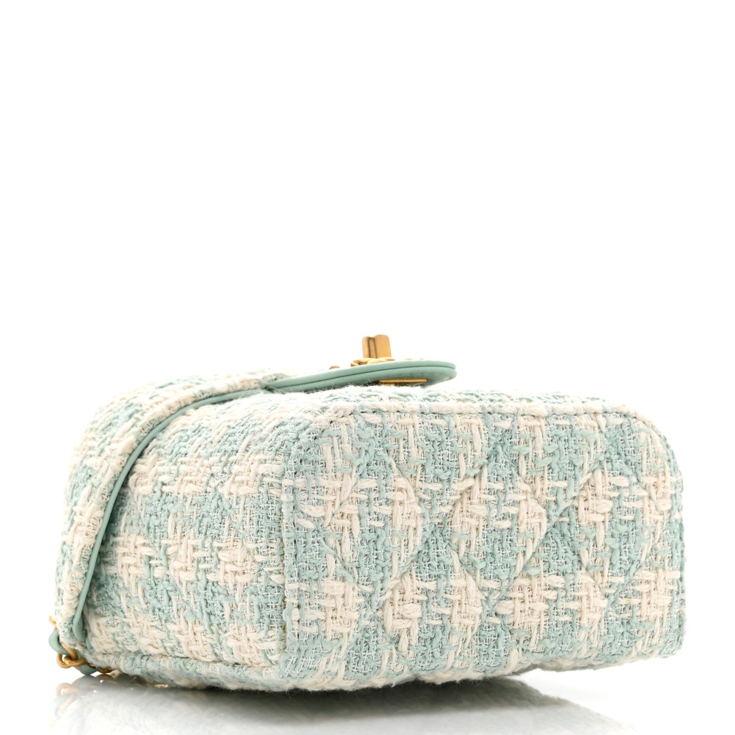 Chanel Tweed Handle Crush Small Vanity Case Light Green 4 of 10