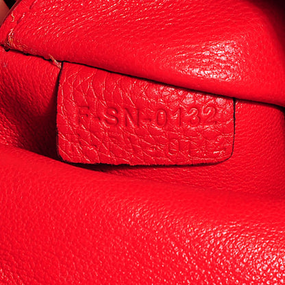 Celine Drummed Calfskin Suede Medium Trapeze Coquelicot 7 of 8